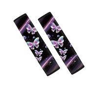 SCRAWLGOD Butterfly 2 Packs Soft Car Seat Belt Pads Cover, Universal Car Seat Belt Shoulder Pads Strap Covers for Adults, Car Seat Belt Cushions