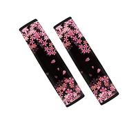 SCRAWLGOD Cherry Blossom Print 2 Packs Soft Car Seat Belt Pads Cover Universal Car Seat Belt Shoulder Pads Strap Covers for Adults, Car Seat Belt Cushions