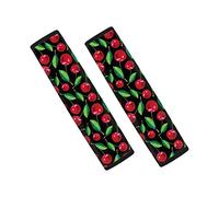 SCRAWLGOD Cherry Print 2 Pack Auto Seat Belt Pads for Car Seat Shoulder Seat Belt Pad for Adults Universal Fit for Car, Truck, SUV
