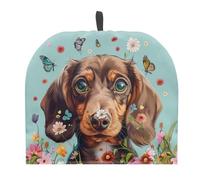 SCRAWLGOD Cute Dachshund Tea Cozy for Teapot, Insulated, Washable, Art, Dust Cover, Breakfast Kettle Cosy, Gifts for Tea Drinkers, Travel, Hotel, Office, Holiday Party