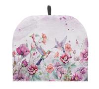 SCRAWLGOD Hummingbird Floral Print Tea Cozy Dust Proof Insulated Teapot Cover Keep Warm Decorative Accessories Tea Kettle Quilt for Home Kitchen Table Hotel Tea Party Restaurant