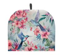 SCRAWLGOD Hummingbird Floral Print Tea Cozy Dust Proof Insulated Teapot Cover Keep Warm Decorative Accessories Tea Kettle Quilt for Home Kitchen Table Hotel Tea Party Restaurant