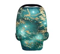 SCRAWLGOD Marble Print Babies Car Seat Cover for Breastfeeding Carseat Canopy Cover,Infant Stroller Cover for Newborn Girls Boys
