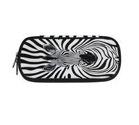 SCRAWLGOD Zebra Stripes Print Pencil Case Girls School Supplies Kids Pencil Pouch Large Capacity Pen Holder Box Aesthetic Stationery Organizer Student