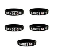 SCRDPRAD 5Pcs Hands off Protest Silicon Wisband Bracelet for Men Women Waterproof 2025 "Hands off Slogan Protest Bracelet Inspiration Fashion Charm Jewelry, M, Acrylic, no gemstone