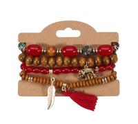 SCRDPRAD Boho Multi-layer Colorful Crystal Beaded Bracelet for Women Stackable Bohemia Handmade Natural Stone Beaded Bracelet Animal Accessories Birthday Holiday Gifts Jewelry, S, Acrylic, no gemstone