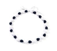 SCRDPRAD Colorful Class of 2025 Graduation Lei Kukui Nuts Lei Necklace Chunky Black Beaded Hawaiian Bow Necklace Imitation Kukui Nuts Graduation Gift Jewelry for Students Teacher, Middle, Stainless