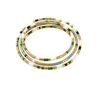 SCRDPRAD Colorful Handmade Seeded Beaded Bracelet for Women Multi-layered Stackable Macaron Beaded Bracelet Summer Beach Hawaii Jewelry Birthday Gifts, M, Acrylic, no gemstone