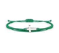 SCRDPRAD Handmade Cross Sideways Braided Colorful String Adjustable Rope Bangle Friendship Couple Bracelet Faith Hope Blessed Christmas Religious Lucky Jewelry for Women Men, Adjustable, Metal, no