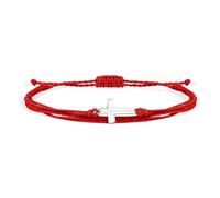 SCRDPRAD Handmade Cross Sideways Braided Colorful String Adjustable Rope Bangle Friendship Couple Bracelet Faith Hope Blessed Christmas Religious Lucky Jewelry for Women Men, Adjustable, Metal, no