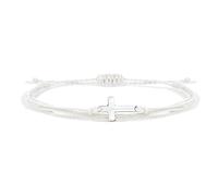 SCRDPRAD Handmade Cross Sideways Braided Colorful String Adjustable Rope Bangle Friendship Couple Bracelet Faith Hope Blessed Christmas Religious Lucky Jewelry for Women Men, Adjustable, Metal, no