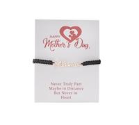 SCRDPRAD Handmade Mothers Day Gifts for Mom Grandmom Adjustable Best Mama Woven String Bracelet With Message Card Birthday Gifts Mothers Day Mama Gifts Fashion Charm Jewelry, M, Stone Crystal, no