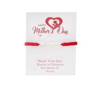 SCRDPRAD Handmade Mothers Day Gifts for Mom Grandmom Adjustable Best Mama Woven String Bracelet With Message Card Birthday Gifts Mothers Day Mama Gifts Fashion Charm Jewelry, M, Stone Crystal, no
