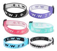 SCRDPRAD Inspirational WWJD Letter What Would Jesus Do Braided Rope Handmade Bracelets Protection Faith Pray Religious Christian Friendship Couple Jewelry for Women Men, Adjustable, Metal, no gemstone