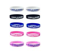 SCRDPRAD Kamala Harris 2024 President Election Campaign Silicone Bracelet for Men Women Save Democracy For The People Inspirational Rubber Bracelet Jewelry Harris Walz Bracelet 5-8pcs, middle, No
