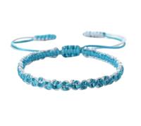 SCRDPRAD Woven Twisted String Rope Kabbalah Bracelet, Couple Prayer Lucky Protection Wristbands, Handmade Two-Tone Friendship Bracelet, 1, Resin, no gemstone