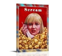 Scream (1996 Film) Waterproof And Stain Resistant Wall Paintings High-definition Spray Painted Decorative Paintings Study And Coffee Shop Decorations Fade ResistantFrame-style16x24inch(40x60cm)