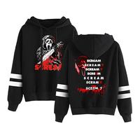 Scream 7 Hoodie Ghost Face Sweatshirts Horror Film Pullover Scream Ghostface Graphic Tops for Women Men What's Your Favorite Scary Movie?