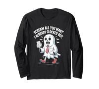 Scream All You Want I Already Clocked Out Halloween Long Sleeve T-Shirt