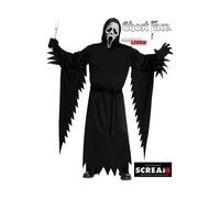 Scream Ghostface Aged Mask Costume Mens Adults Halloween Fancy Dress Costume New