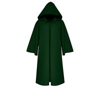 Scream Costume Jedi Costume Men Jedi Robe Ghostface Costume Halloween Costumes Men Wizard Robe Men'S Halloween Costumes Mens Halloween Costumes Adult Wizard Costume Black Cape(Army Green,L)