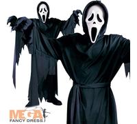 Official Scream GhostFace Fancy Dress Kids Halloween Horror Character Costume