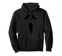 Scream Ghost-face Lazy Halloween Costume Scary Creepy Spooky Pullover Hoodie, Adult Unisex, Black, Medium