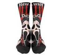 Scream Ghost Face Socks Men Women Scream Merch Lightweight Breathable Socking What's Your Favorite Scary Movie? Ghostface Merch for Fans