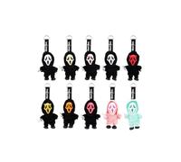 Scream Ghostface Plush Keychain Blind Bag Mystery Horror Character Bag Clip | 1pc Random Collectible Pendant Toy Horror Movie Themed Blind Bag, Scream Ghostface Plush Keychain Halloween Decorations