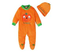Scream Halloween Costume Baby Pumpkin Halloween Costume Set Kids 2-3 1 Year Old Costumes Boy Outfits for Girls Newborn Baby Boys Girls Clothes Sleeveless Pumpkin Romper