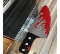 Scream Knife Rug 18’’W x 45’’L Horror Movie Gothic Area Rubber Rugs Non Slip Machine Washable, Cute Vintage Spooky Skull Halloween Accent Throw Rugs for Kitchen Bathroom Bedroom Indoor Doormat Soft