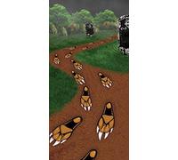 Scream Machine 16 x Halloween Footprints Monster Floor Decoration Haunted House Scene Setter (Werewolf)