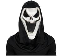 Scream Mask with Attached Black Hood Gathering Events Type A One Size