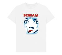 Scream Men's Movie Poster T-Shirt in White | Size: Medium Scream White M