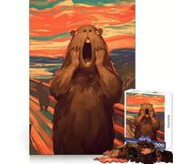 Scream of Capybara 1000 Piece Jigsaw Puzzles for Adults Improve Memory Anxiety Relief Sharp Edge Wall Art Decor (38x26cm)