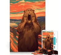 Scream of Capybara 1000 Piece Jigsaw Puzzles for Teenagers Jigsaw Think Game Calm Mind Quality Edge (38x52cm)
