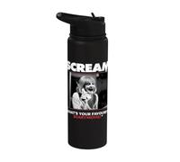 Scream Official Ghostface Classic Slasher Horror Movie Appar Stainless Steel Insulated Water Bottle