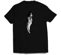 Scream Poster T-Shirt - Unisex Adults Kids Halloween Scary Thriller Comedy Gift (Large, Black Prime)