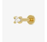 Scream Pretty 18ct Gold Plated Round Cubic Zirconia Single Stud Earrings SPG-33