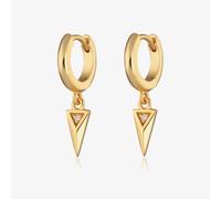 Scream Pretty Rebel 18ct Gold Plated Cubic Zirconia Charm Hoop Earrings SPG-203a