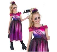 Smiffys Scream Queen Costume with Dress & Crown, Halloween Child Fancy Dress, Halloween Dress Up Costumes