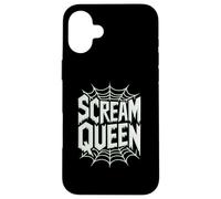 Scream Queen Green Web Logo Horror Movies Case for iPhone 16 Plus