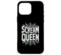 Scream Queen Green Web Logo Horror Movies Case for iPhone 16 Pro Max