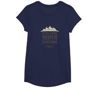 Scream Queen: Horrors Persist But So Do I T-Shirt, Girls, Navy, Small