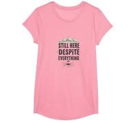 Scream Queen: Horrors Persist But So Do I T-Shirt, Girls, Pink, Small