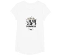Scream Queen: Horrors Persist But So Do I T-Shirt, Girls, White, Small