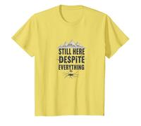 Scream Queen: Horrors Persist But So Do I T-Shirt, Kids, Lemon, 8 Years