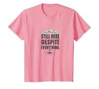 Scream Queen: Horrors Persist But So Do I T-Shirt, Kids, Pink, 3 Years