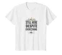 Scream Queen: Horrors Persist But So Do I T-Shirt, Kids, White, 8 Years