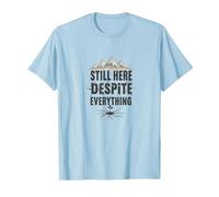 Scream Queen: Horrors Persist But So Do I T-Shirt, Men, Baby Blue, S